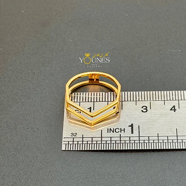 انگشتر دو لاین مینیمال طلا